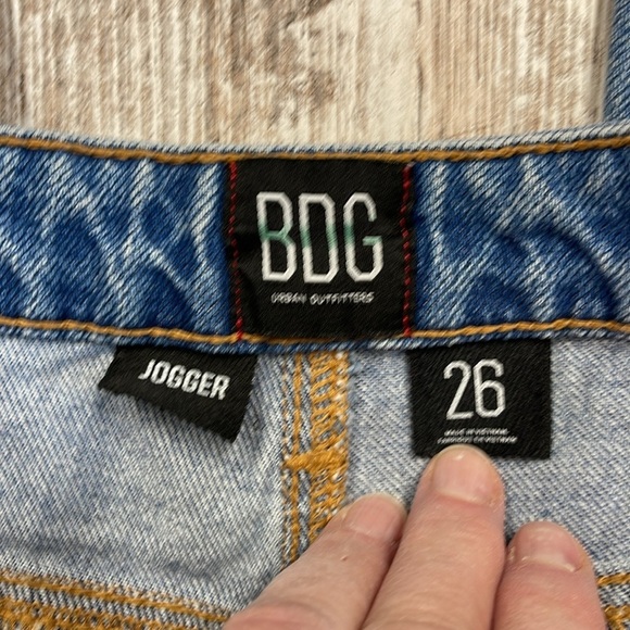 BDG Urban Outfitters Denim Color Block Knee Panel Jogger Jeans SIZE 26 - Picture 4 of 10